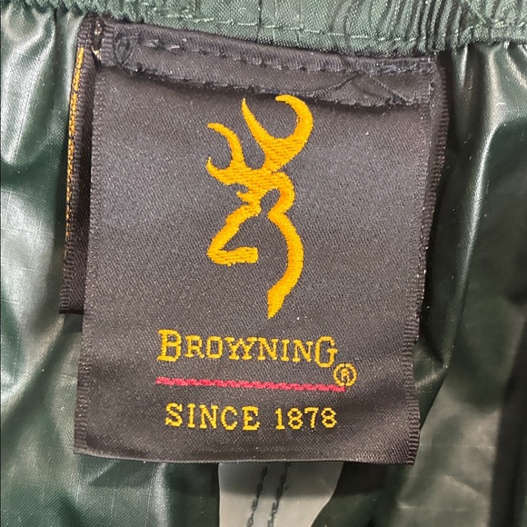 Browning Men's Forest Green Water Resistant Pants 100% Nylon - Picture 2 of 8